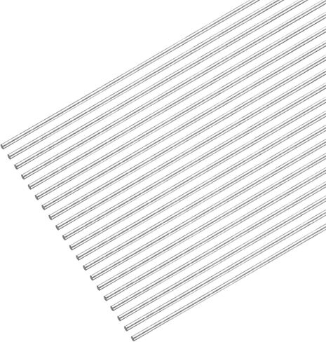 MECCANIXITY 304 Stainless Steel Round Rods, 0.8mm x 200mm Solid Shaft Rods for DIY Craft Model Car Helicopter Airplane, Pack of 10 in Kuwait