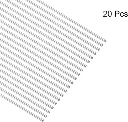 MECCANIXITY 304 Stainless Steel Round Rods, 0.8mm x 200mm Solid Shaft Rods for DIY Craft Model Car Helicopter Airplane, Pack of 10 in Kuwait