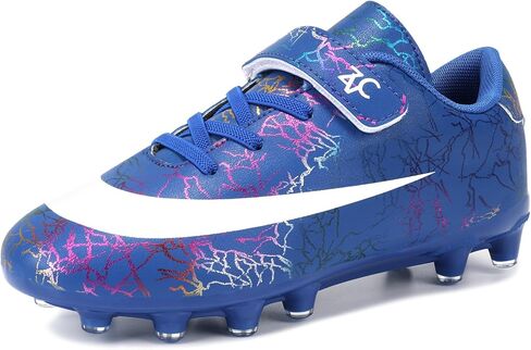 Kids Soccer Cleats Boys Girls Soccer Shoes Outdoor Firm Ground Youth Football Cleats for Little Kid/Big Kid in Saudi Arabia