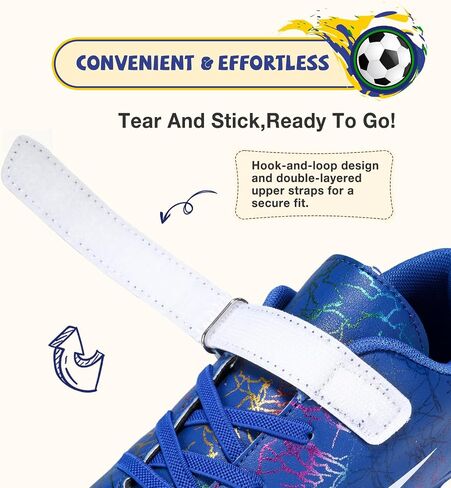 Kids Soccer Cleats Boys Girls Soccer Shoes Outdoor Firm Ground Youth Football Cleats for Little Kid/Big Kid in Saudi Arabia