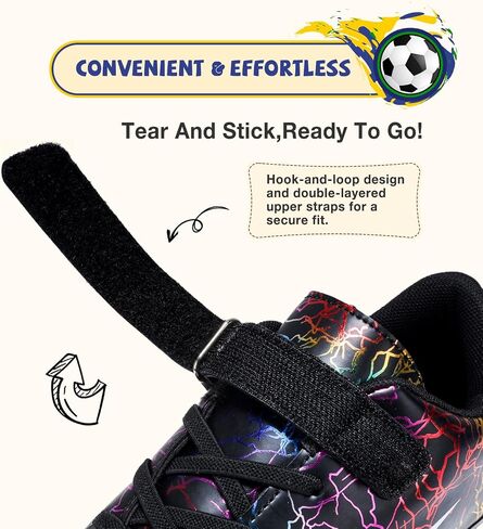 Kids Soccer Cleats Boys Girls Soccer Shoes Outdoor Firm Ground Youth Football Cleats for Little Kid/Big Kid in Saudi Arabia