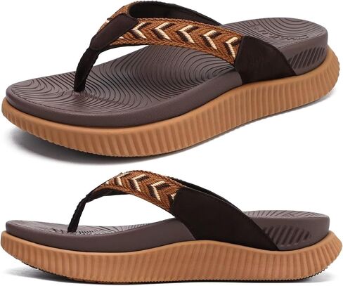 KuaiLu Womens Fashion Orthotic Flip Flops Ladies Athletic Thick Cushion Recovery Thong Sandals Slip On Memory Foam Walking Sandles With Comfortable Plantar Fasciitis Arch Support in Saudi Arabia