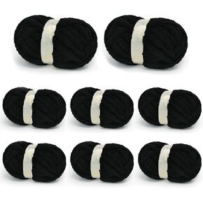 8 غزل مكتنزة SKEIN للحياكة اليدوية ، غزل بطانية كبيرة Jumbo ، ناعم تشنيل غزل ضخمة ، 0.5 رطل/25 سنة ، ضباب ذهبي in Kuwait