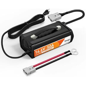 14.6v 50a lifepo4 شاحن بطارية ، شاحن بطارية ليثيوم الشحن السريع مع تنشيط ذكي ، مؤشر LED ، العروات الأسلاك والحماية الكاملة in Kuwait
