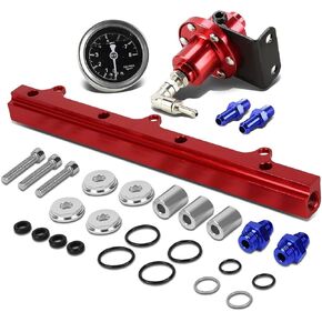 Auto Dynasty Compatible with Honda B-Series Top Feed Fuel Injector Rail Kit+Fuel Pressure Regulator (Blue) in Kuwait
