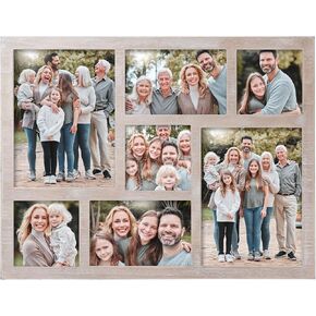 Collage Picture Frame 5x7 and 8x10 Photos -Large Size 6 Openings White Picture Frame Wall Decor for Wall Mounting Vertically or Horizontally - Home and Family Display 5x7 and 8x10 in Kuwait