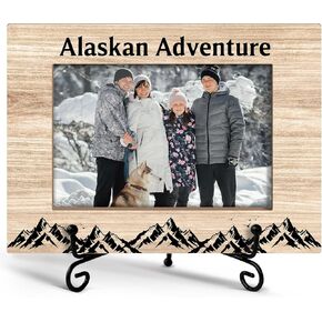إطار صورة مغامرة Yuansail Alaska ، إطار صورة 4x6 ، الخشب ، الهدايا للنساء من الأصدقاء ، هدايا العطلة في شهر العسل للزوجين ، ديكور مكتب الهدايا - 87 in Kuwait