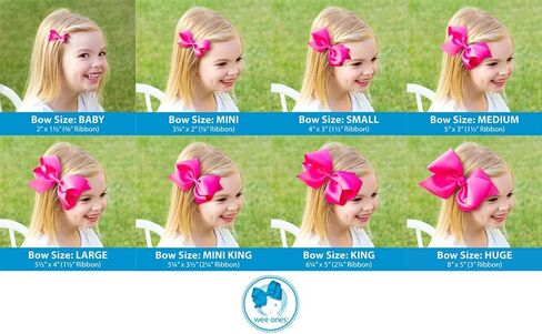 Wee Ones Girls' WeeSplash Vibrant Colored Vinyl Swim Hair Bow on a WeeStay Clip, Mini, Neon Yellow in Saudi Arabia