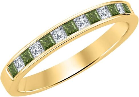 مجوهرات الذهب والماس المجوهرات الأميرة قطع الأحجار الكريمة 14K الذهب الأصفر حلقة زفاف الذهب in Kuwait