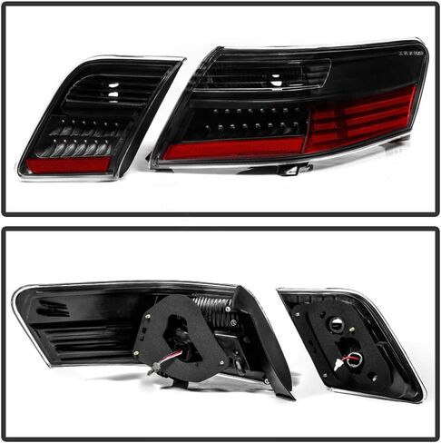 Acanii - لعام 2007 2008 2009 Toyota Camry L/LE/SE/XLE Black LED LED مصابيح الفرامل المصابيح 4pcs بديل يمين+يمين in Saudi Arabia