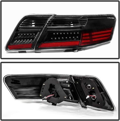Acanii - لعام 2007 2008 2009 Toyota Camry L/LE/SE/XLE Black LED LED مصابيح الفرامل المصابيح 4pcs بديل يمين+يمين in Saudi Arabia