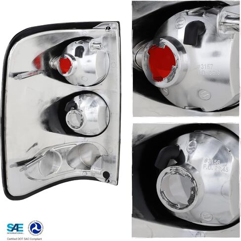 AKKON - For 04-08 Ford F150 Styleside Model Pickup Truck Black Bezel Tail Lights Brake Lamps Replacement Pair in Saudi Arabia