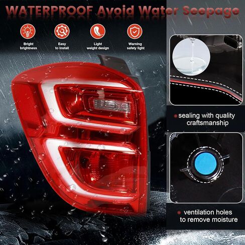Tail Lights Assembly Compatible with 2016 2017 Chevy Equinox,Right Passenger Side Rear Light Taillights Replacement # GM2801279C 23399182 in Saudi Arabia