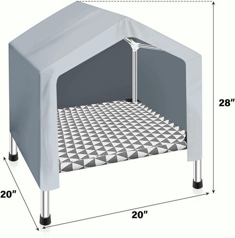 منزل القط في الهواء الطلق ، شقق القط الداخلي ، منزل الكلاب المعزول ، خيمة القط ، للقطط والكلب (النسخة المطورة) (مثلث رمادي ، م) in Kuwait