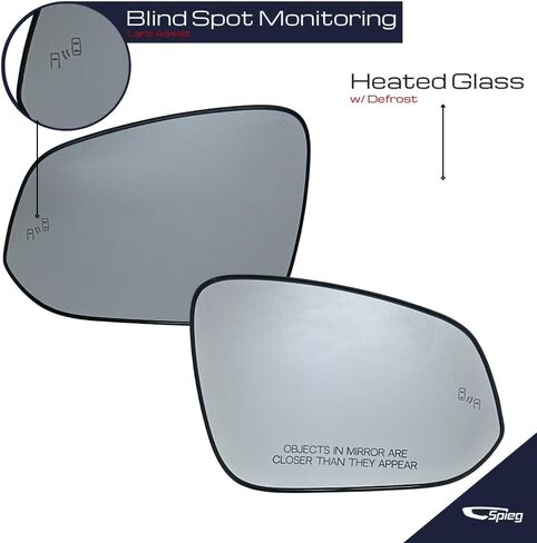 Spieg Side View Mirror Glass Set for 2019-2024 Toyota RAV4 ، RAV4 Hybrid Hybrid Blind Spot Monitor BSM مع زوج لوحة دعم 87961-42E20 87931-42E50 in Kuwait