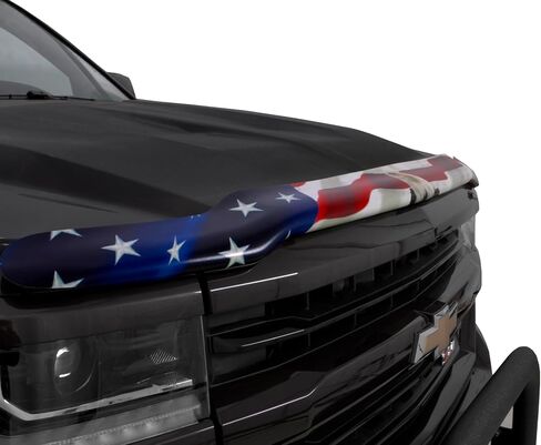 Husky Liners Hood Protector w/American Flag | Fits 2014-2015 Chevrolet Silverado 1500, High Profile/Bug Shield - 1 pc., Multi-Colored-USA | 2818121 in Saudi Arabia