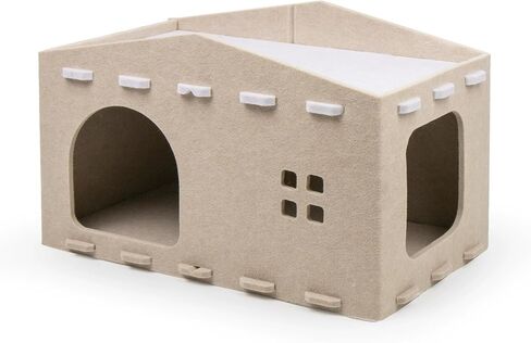 Cat House for Indoor Cats, Cat Bed for Large & Multiple Cats, Scratch Resistance, Cave Creative Cat House Support up to 22 lb, Oval Shape, Camel in Saudi Arabia