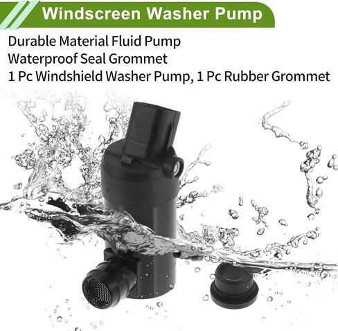 مضخة غسالة الزجاج الأمامي Acropix مع Grommet لـ Hyundai Accent 2000-2005 أمامي مضخة سائل الزجاج الأمامي مضخة الزجاج الأمامي رقم 985103T500 الأسود 1 in Saudi Arabia