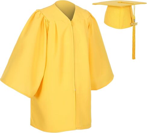 Matte Preschool and Kindergarten Graduation Cap Gown Set with Year Charm Tassel in Kuwait