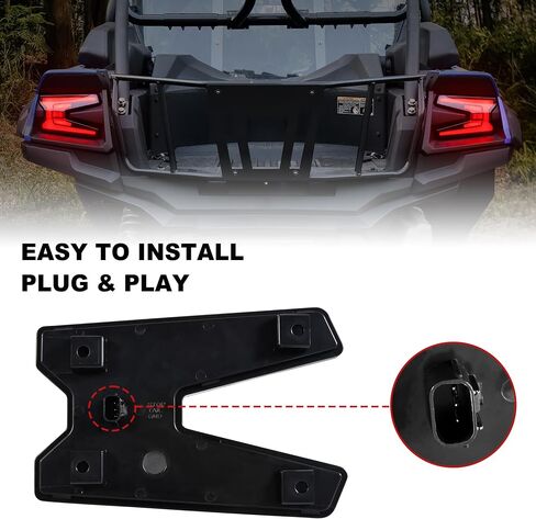 SAUTVS LED Taillights for Teryx KRX 1000, Smoked Black Tail Lights Rear Lamps for Kawasaki Teryx KRX KRX4 1000 2020-2025 Accessories (2PCS, Replace #23024-0005) in Saudi Arabia