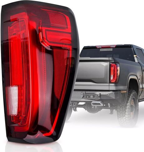 RH Tail Lights Assembly Compatible with GMC Sierra 2019 2020 2021 2022 2023 LED Passenger Side Taillight Brake Turn Signal Assembly W/Bulb Replaces GM2801310 86820474 84968741 in Saudi Arabia