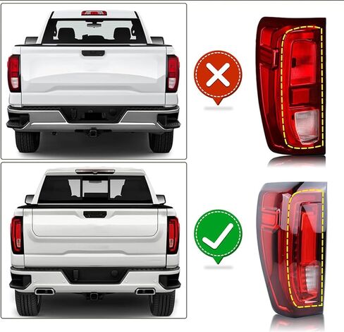 RH Tail Lights Assembly Compatible with GMC Sierra 2019 2020 2021 2022 2023 LED Passenger Side Taillight Brake Turn Signal Assembly W/Bulb Replaces GM2801310 86820474 84968741 in Saudi Arabia