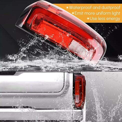 RH Tail Lights Assembly Compatible with GMC Sierra 2019 2020 2021 2022 2023 LED Passenger Side Taillight Brake Turn Signal Assembly W/Bulb Replaces GM2801310 86820474 84968741 in Saudi Arabia