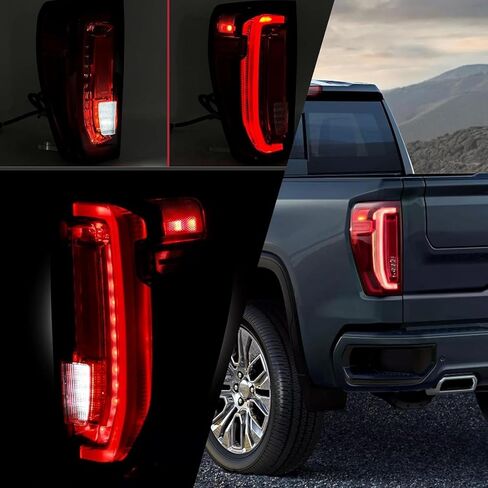 RH Tail Lights Assembly Compatible with GMC Sierra 2019 2020 2021 2022 2023 LED Passenger Side Taillight Brake Turn Signal Assembly W/Bulb Replaces GM2801310 86820474 84968741 in Saudi Arabia