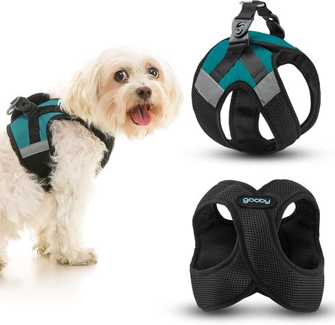 Gooby Soft Mesh X Step in Dog Harness - Blue, Small in Saudi Arabia