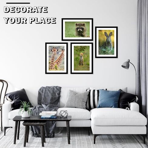 4 Pack Comic Book Frame Fits Current up to 6 3/4 x 10 1/4 Comic Book with Mat, Or 8x12 Photos Without Mat, Comic Book Display Frame with Shatter Resistant Plexiglass for Wall and Tabletop, Black in Saudi Arabia