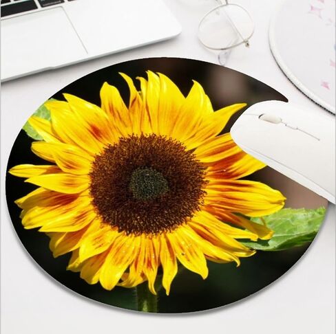 Rose Gold Pink Confetti Design Mouse Pad, Gaming Round Mousepad for Computer Laptop Non-Slip Rubber Desk Mat,Cute Office Accessories (8 Inch) in Saudi Arabia
