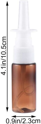 Healifty 15ml Empty Nasal Spray Bottle, Refillable Fine Mist Empty Spray Bottles Amber Sprayers 10pcs (Brown Pet+ 18R Direct Injection) in Saudi Arabia