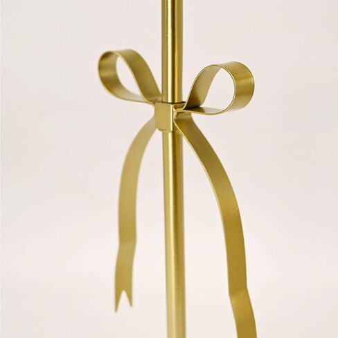 Gold Candle Holders Set of 2 Metal Taper Candle Stands with Bow Design, Modern Decorative Candlesticks for Dining Table, Wedding, Fireplace, Holiday & Christmas Decor in Saudi Arabia