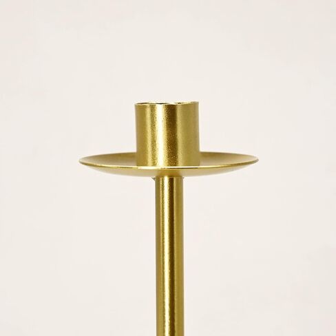 Gold Candle Holders Set of 2 Metal Taper Candle Stands with Bow Design, Modern Decorative Candlesticks for Dining Table, Wedding, Fireplace, Holiday & Christmas Decor in Saudi Arabia