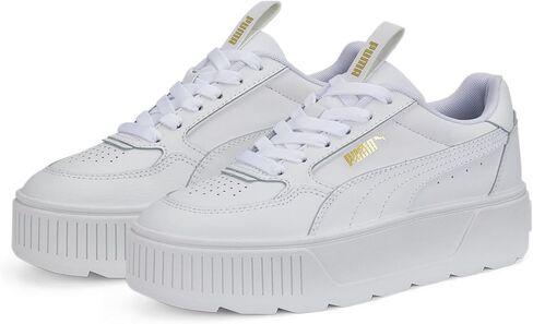 حذاء Karmen Rebelle للسيدات من Puma، Puma White/Puma White/Puma Team Gold، 7.5 M in Kuwait