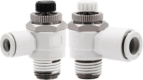 1PCS Cylinder Throttle Speed Control Valve Pneumatic Connector Exhaust/Intake Throttle Valve AS1201F/2201F/3201F-M5/01/02-04A/06A(04-12S) in Saudi Arabia