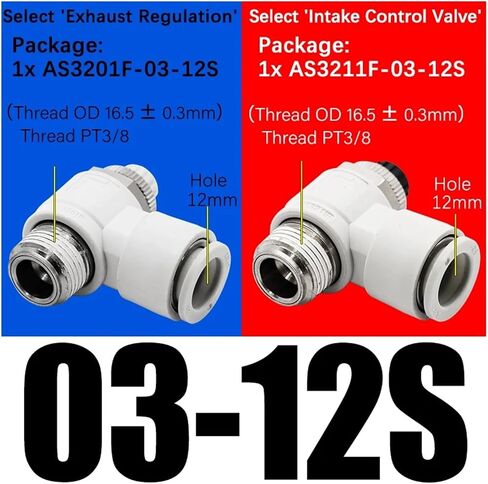 1PCS Cylinder Throttle Speed Control Valve Pneumatic Connector Exhaust/Intake Throttle Valve AS1201F/2201F/3201F-M5/01/02-04A/06A(04-12S) in Saudi Arabia