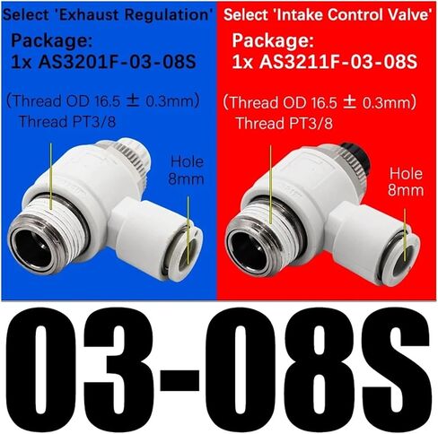 1PCS Cylinder Throttle Speed Control Valve Pneumatic Connector Exhaust/Intake Throttle Valve AS1201F/2201F/3201F-M5/01/02-04A/06A(04-12S) in Saudi Arabia