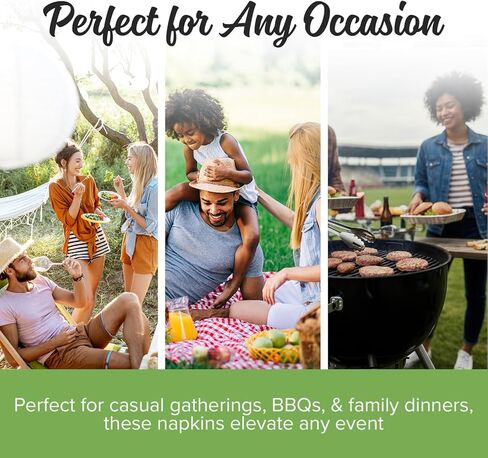 SimuLinen Disposable Dinner Napkins, Biodegradable for Parties, Showers, Luncheons – White with Pink Orchid, 15.5"x15.5", Pack of 50 in Kuwait