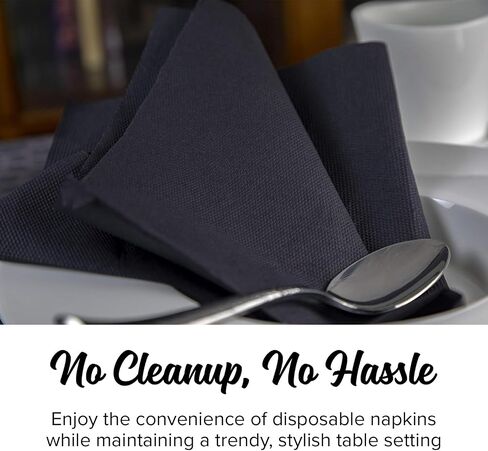 SimuLinen Disposable Dinner Napkins, Biodegradable for Parties, Showers, Luncheons – White with Pink Orchid, 15.5"x15.5", Pack of 50 in Saudi Arabia