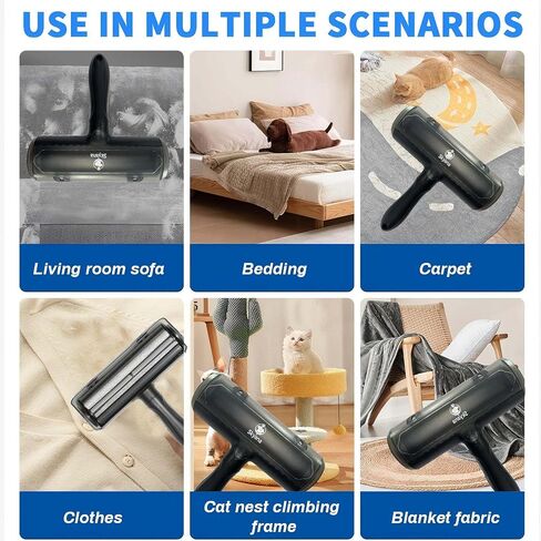 Pet Hair Remover Roller Brush, Self-Cleaning Lint Roller for Dogs and Cats.hair removal for Fourniture,Couch,Carpet,Clothing,and bedding,portable,multiple surface.Removal tool. in Saudi Arabia