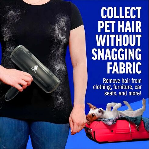 Pet Hair Remover Roller Brush, Self-Cleaning Lint Roller for Dogs and Cats.hair removal for Fourniture,Couch,Carpet,Clothing,and bedding,portable,multiple surface.Removal tool. in Saudi Arabia