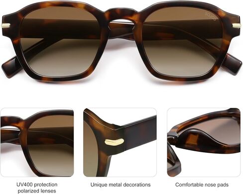 SOJOS عتيقة Retro Square Seprasses Men Men Standard Fit Trendy Womens Sun Glasses SJ2382 in Kuwait
