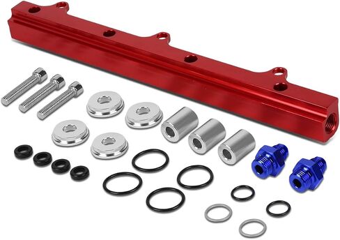 Auto Dynasty Compatible with Honda B-Series Top Feed Fuel Injector Rail Kit+Fuel Pressure Regulator (Blue) in Kuwait