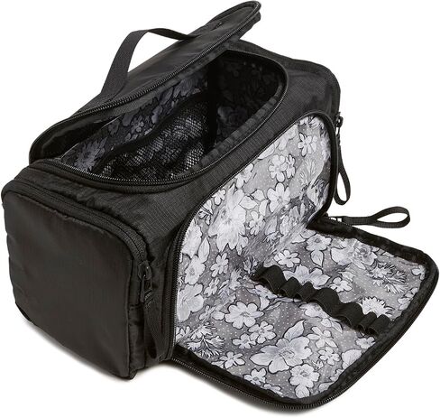 Vera Bradley Ripstop Large Travel Cosmetic Makeup Organizer Bag, Black in Saudi Arabia