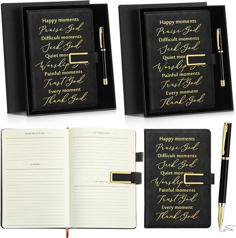1 Set Christian Christian Mothers Day Gifts A6 Leather Journal Notebook Prayer Journal Present Box 100 Sheets Bible Study Notebook Pastor Inspirational Easter Gifts for Friends Teacher Appreciation in Saudi Arabia