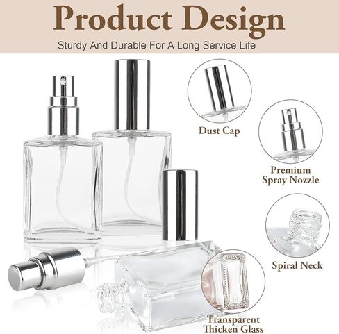 18Pcs Clear Perfume Spray Bottles,15ml Glass Perfume Atomizer,Empty Fine Mist Atomizer Sprayer, Portable Perfume Bottle with 9Droppers9 Funnels,Refillable Perfume Container for Travel(Gold) in Saudi Arabia