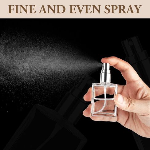 18Pcs Clear Perfume Spray Bottles,15ml Glass Perfume Atomizer,Empty Fine Mist Atomizer Sprayer, Portable Perfume Bottle with 9Droppers9 Funnels,Refillable Perfume Container for Travel(Gold) in Saudi Arabia