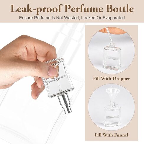 18Pcs Clear Perfume Spray Bottles,15ml Glass Perfume Atomizer,Empty Fine Mist Atomizer Sprayer, Portable Perfume Bottle with 9Droppers9 Funnels,Refillable Perfume Container for Travel(Gold) in Saudi Arabia