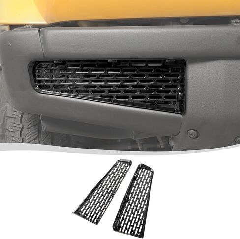 Voodonala for Ford Bronco 2021-2024 Heavy Duty Bumper Grille Mesh Decoration Cover Trim Cover Compatible With Ford Bronco 2021-2024 Heavy Duty Bumper (ABS,Black,Center) in Saudi Arabia
